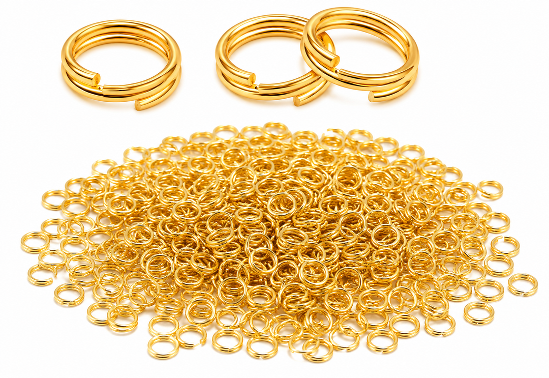 18Kt Gold Plated Double Jump Rings (2.5 grams per pack)