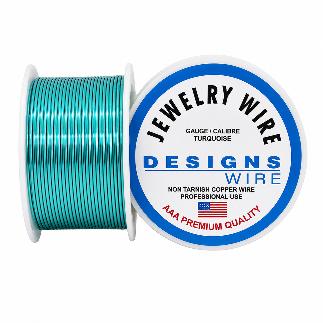 DESIGNS WIRE- Copper wire, Turquoise Colored