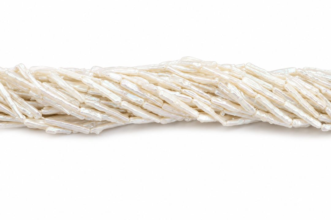 Skinny Biwa Pearls 4A+