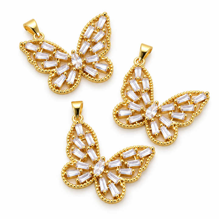 Zirconia Butterfly Pendant