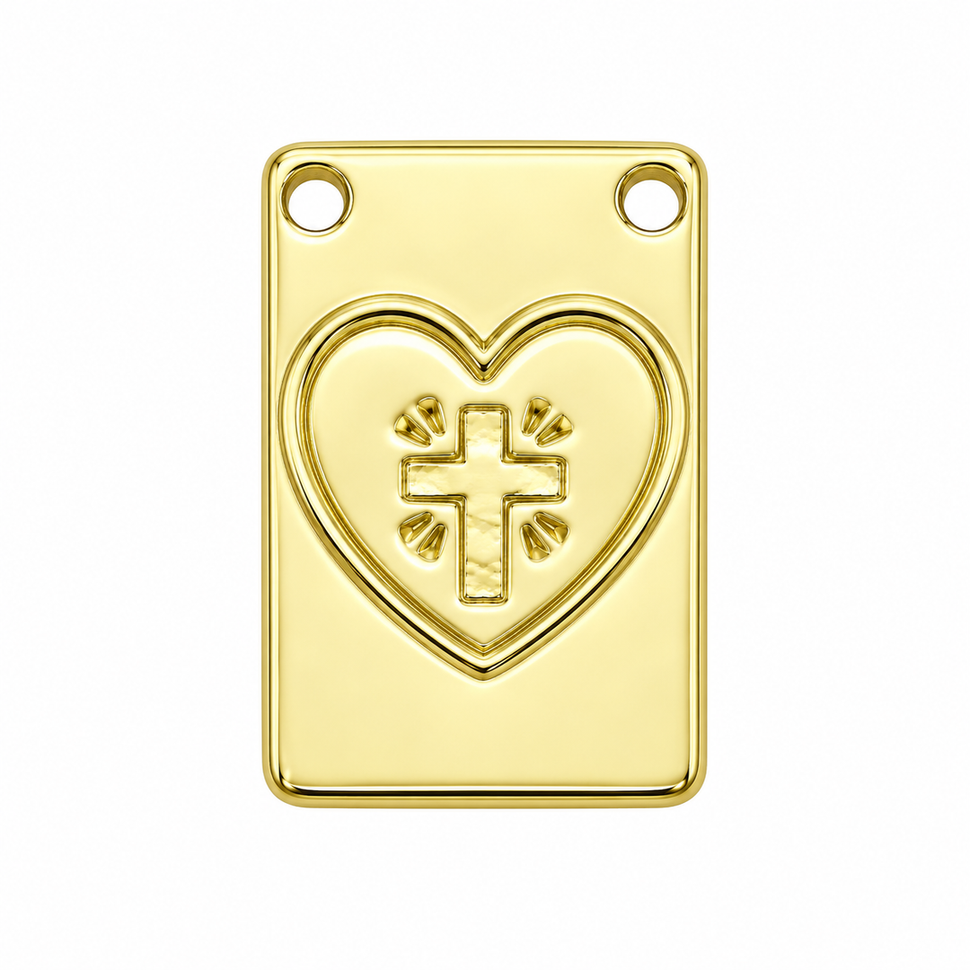 Scapular Heart Cross Pendant