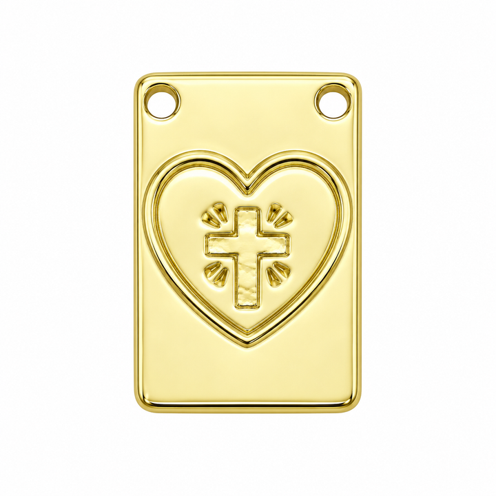 Scapular Heart Cross Pendant