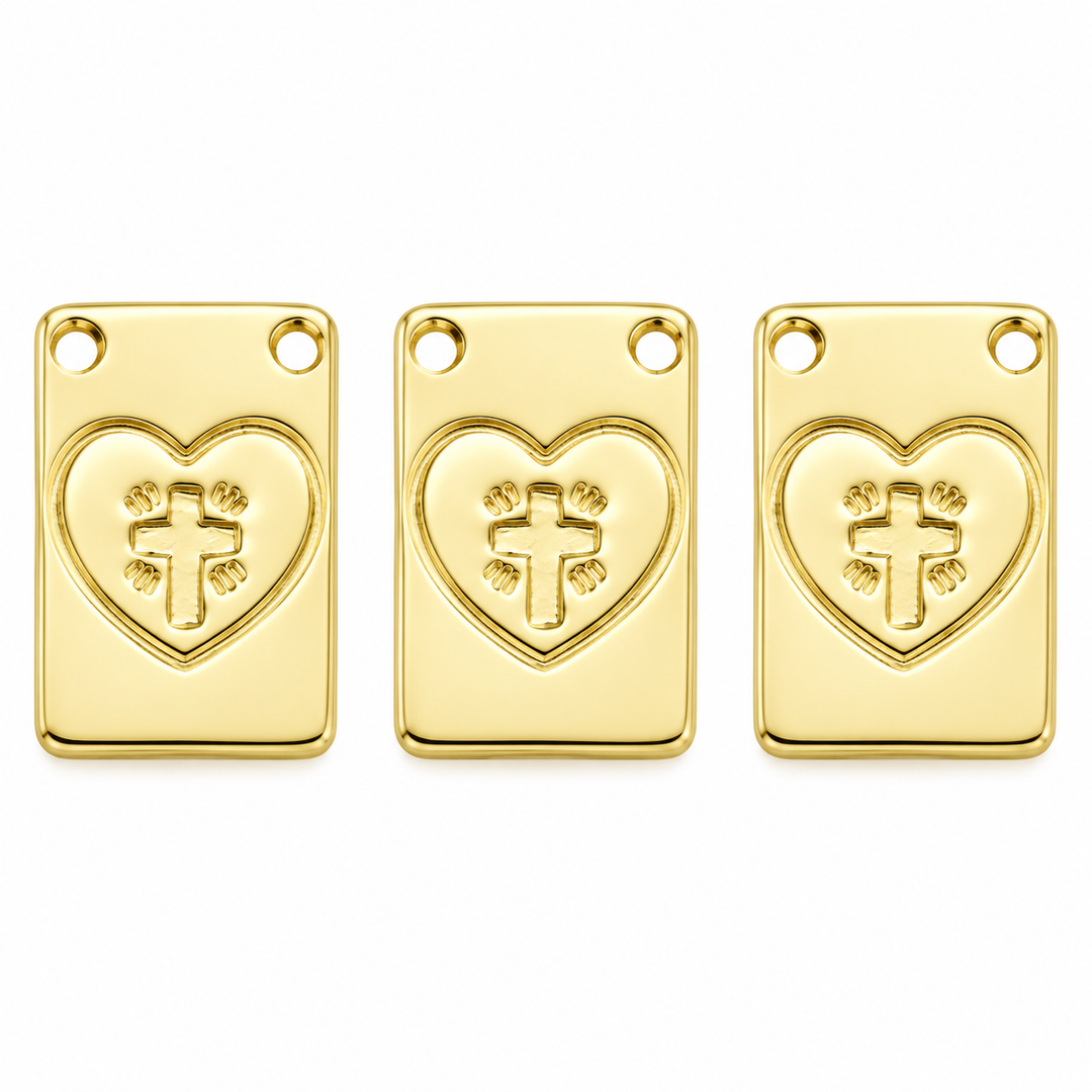 Scapular Heart Cross Pendant