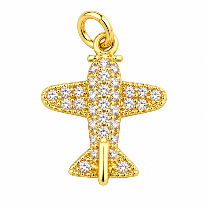 Airplane Micro Pave Charm
