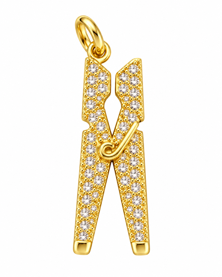 Micro Pave Clip Charm