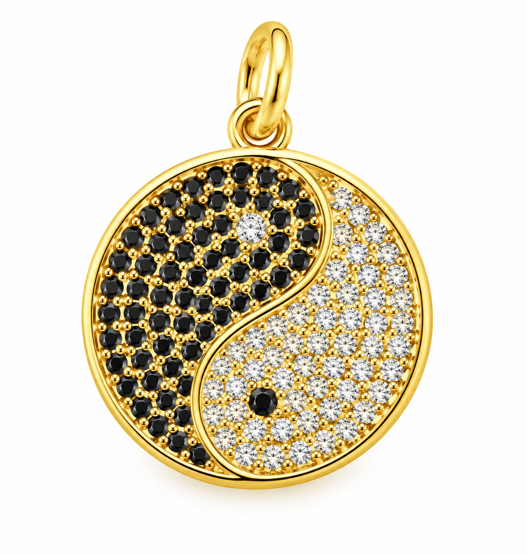 Micro Pave Yin/Yang Pendant