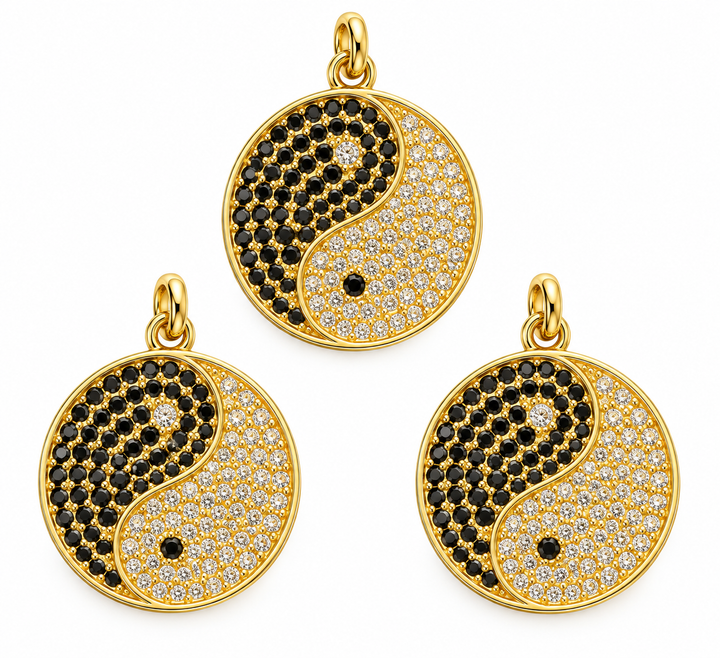 Micro Pave Yin/Yang Pendant