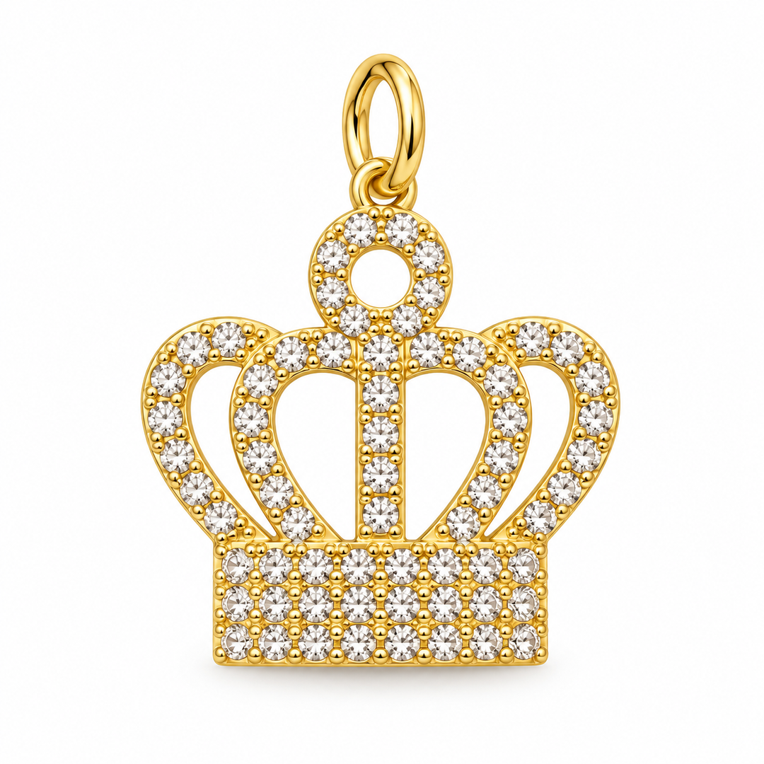 Crown Micro Pave Charm