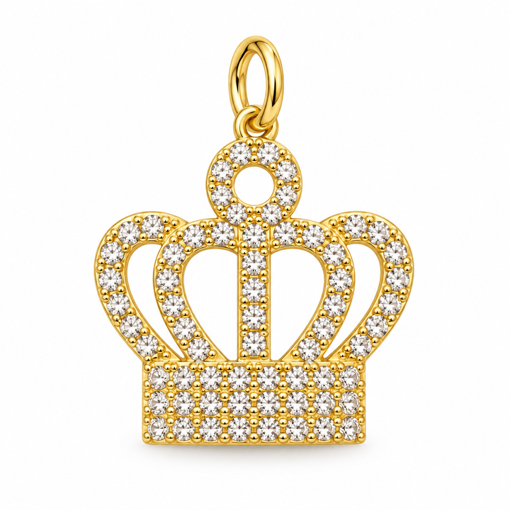 Crown Micro Pave Charm