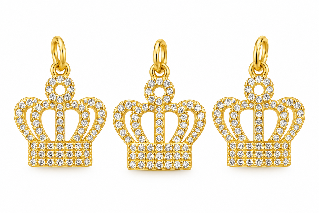 Crown Micro Pave Charm