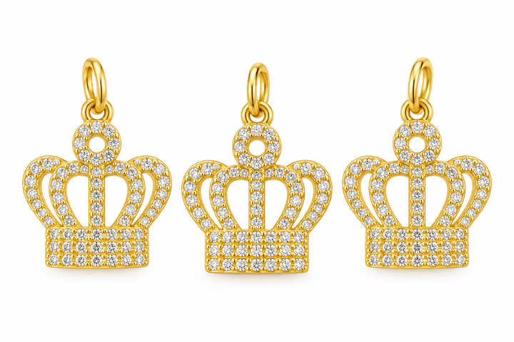 Crown Micro Pave Charm