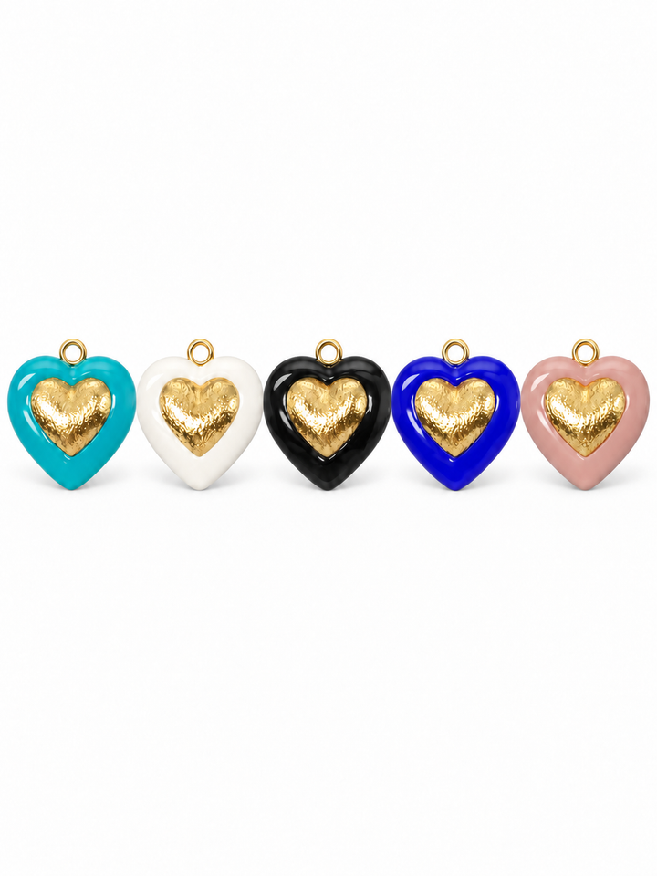Enamel Heart Pendant