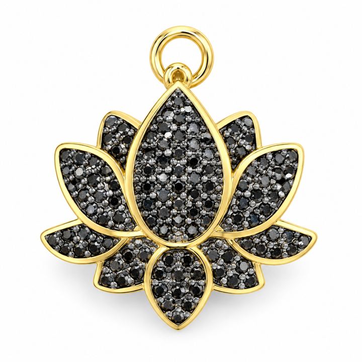 Micro Pave Lotus Pendant