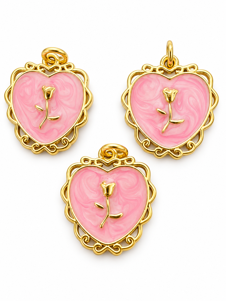 Rose Heart Pendant