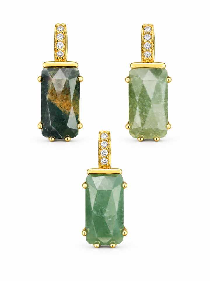 Moss Agate Charm