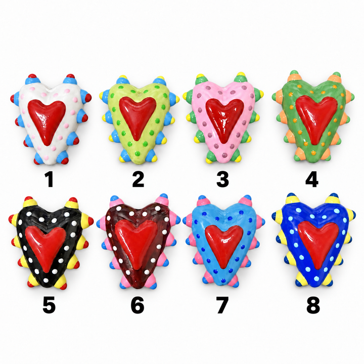 Hand Painted Heart Spacer