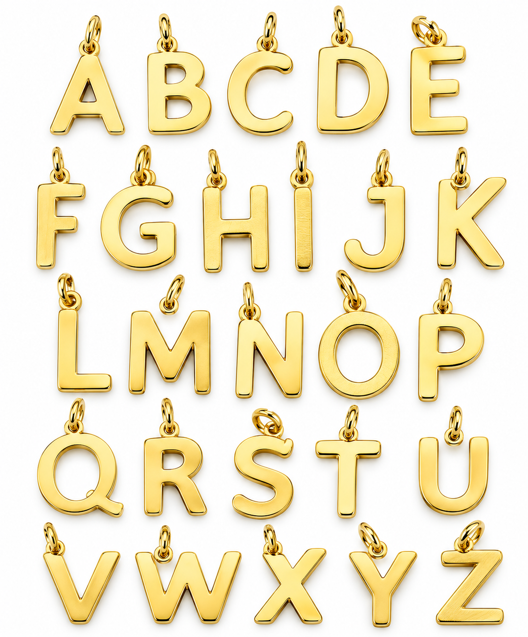Medium Gold Letters Charm