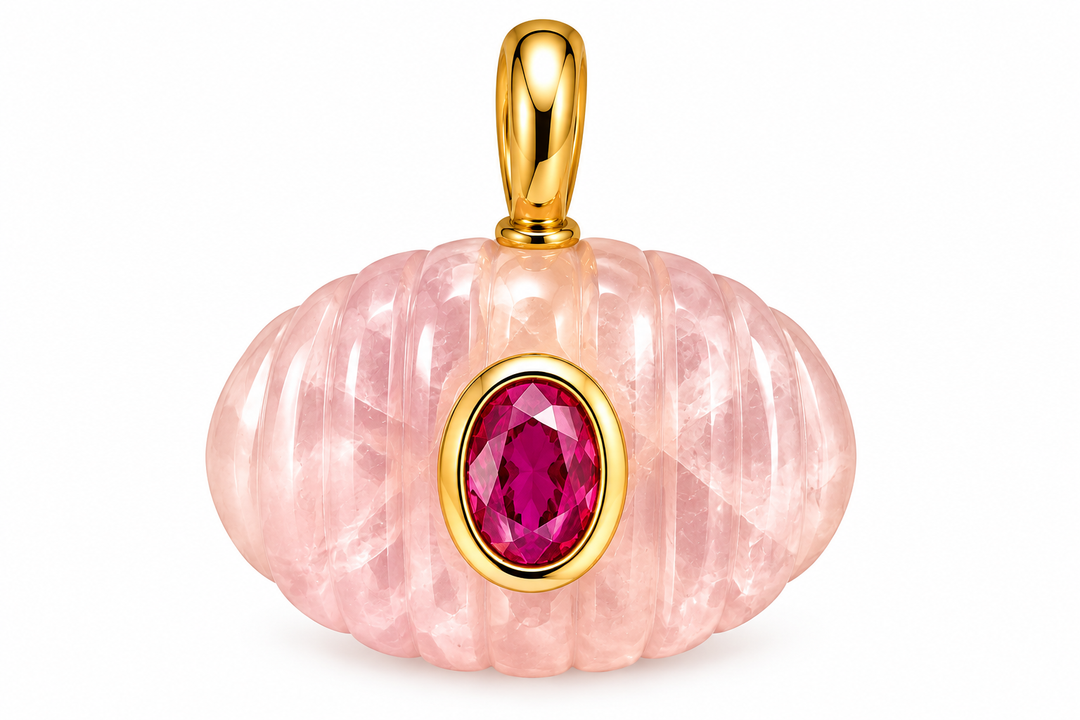 Oval Rose Quartz Pendant