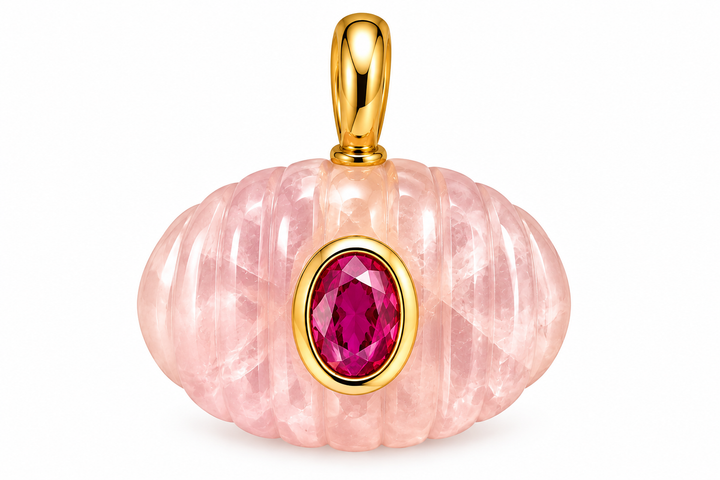 Oval Rose Quartz Pendant