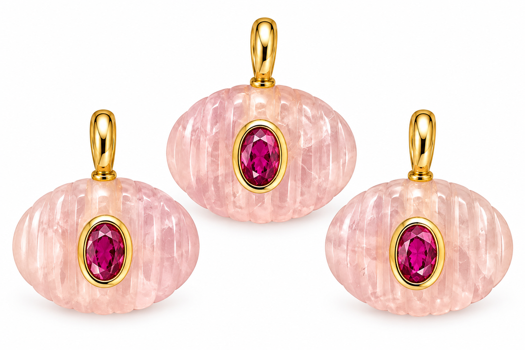 Oval Rose Quartz Pendant