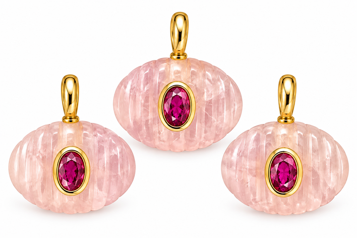 Oval Rose Quartz Pendant