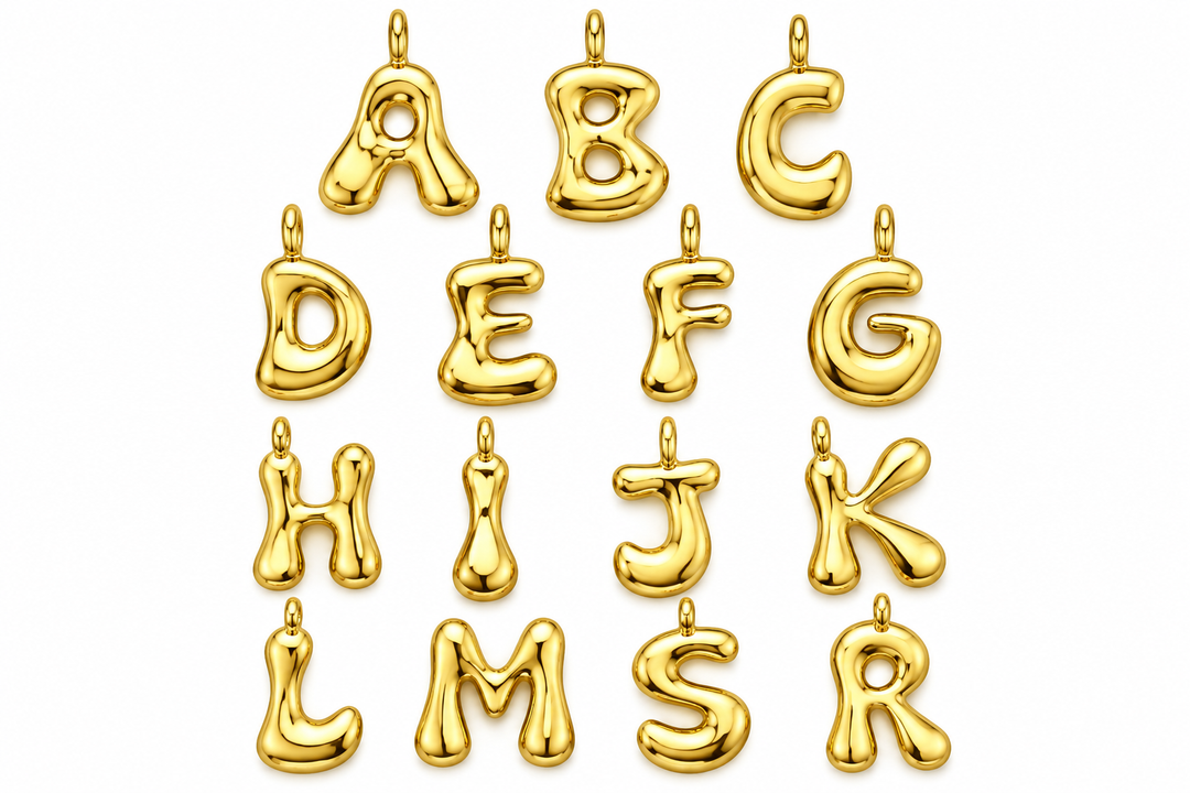 Medium Bubble Letters Charm