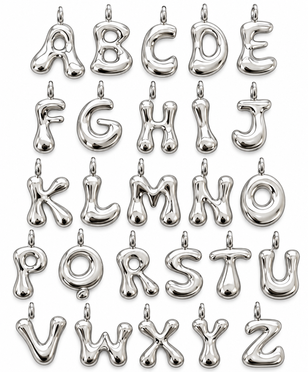 Medium Silver Letters Charm