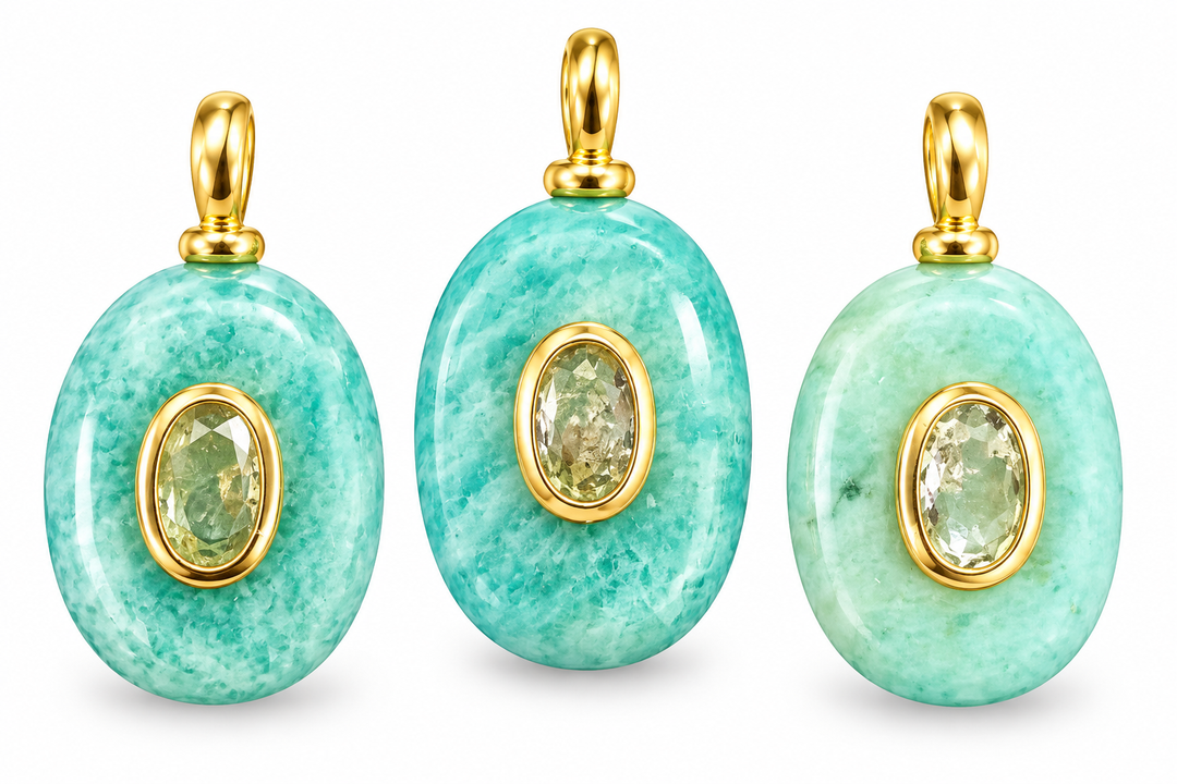 Amazonite Oval Charm