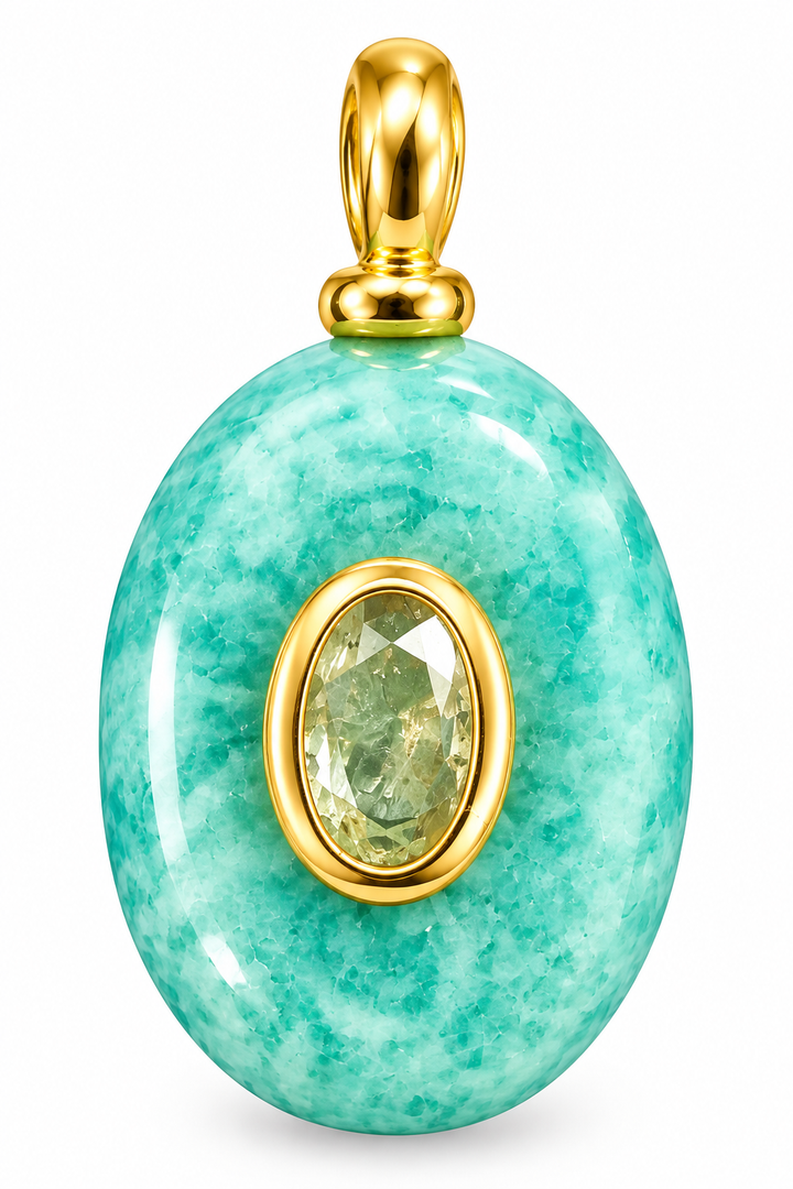 Amazonite Oval Charm