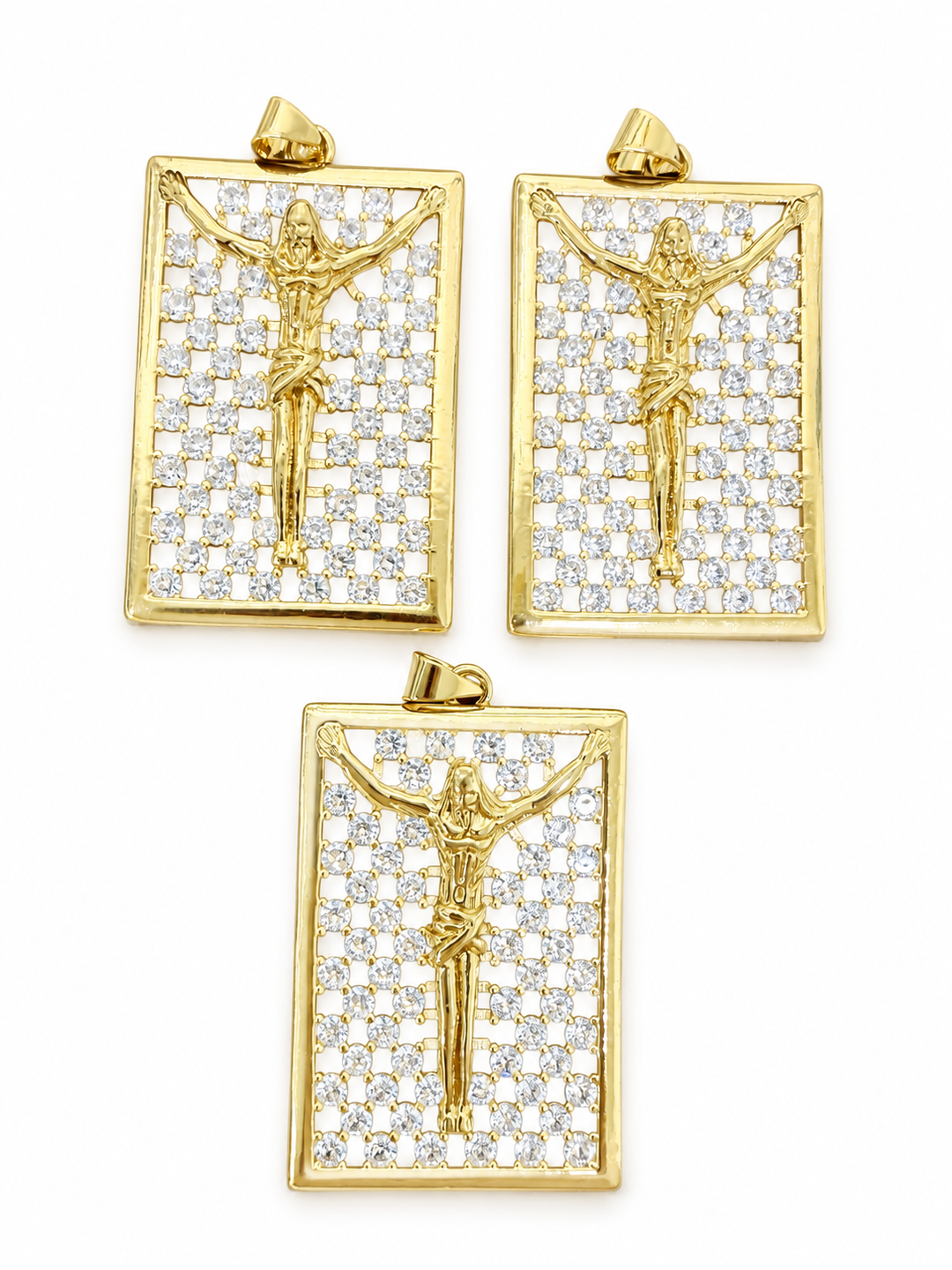 Large Crystal Jesus Pendant