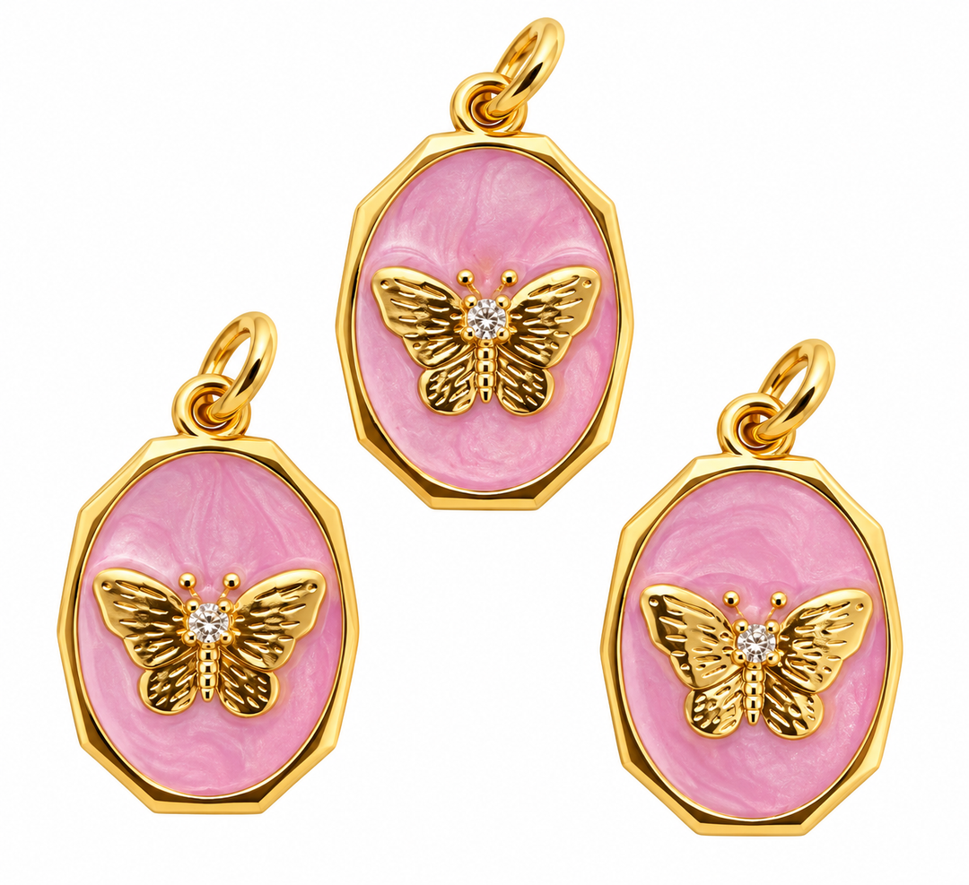 Butterfly Enamel Charm