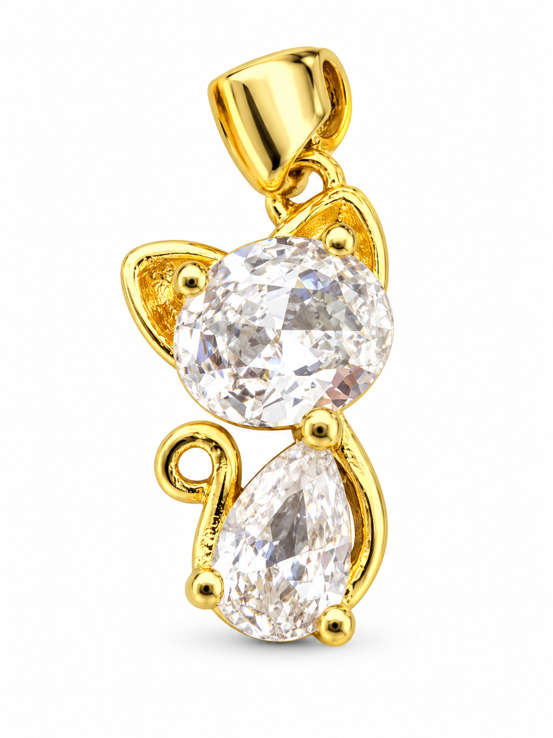 Zirconia Cat Charm