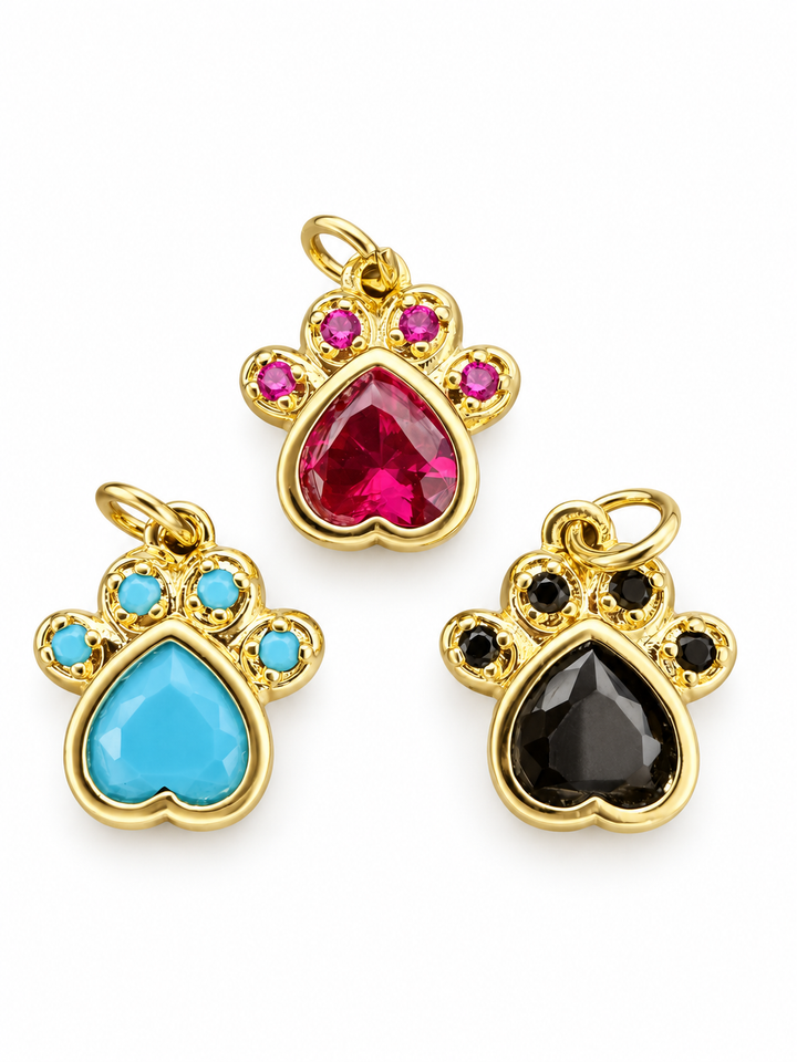 Crystal Paw Charm