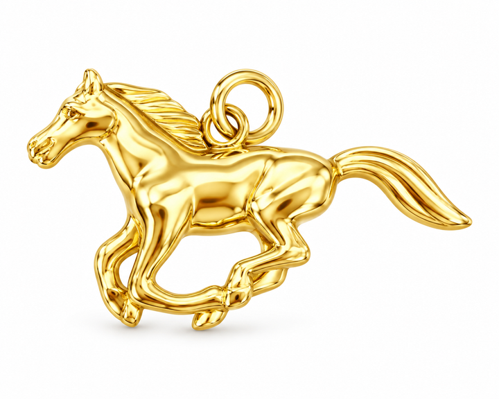 Gold Plated Horse Pendant
