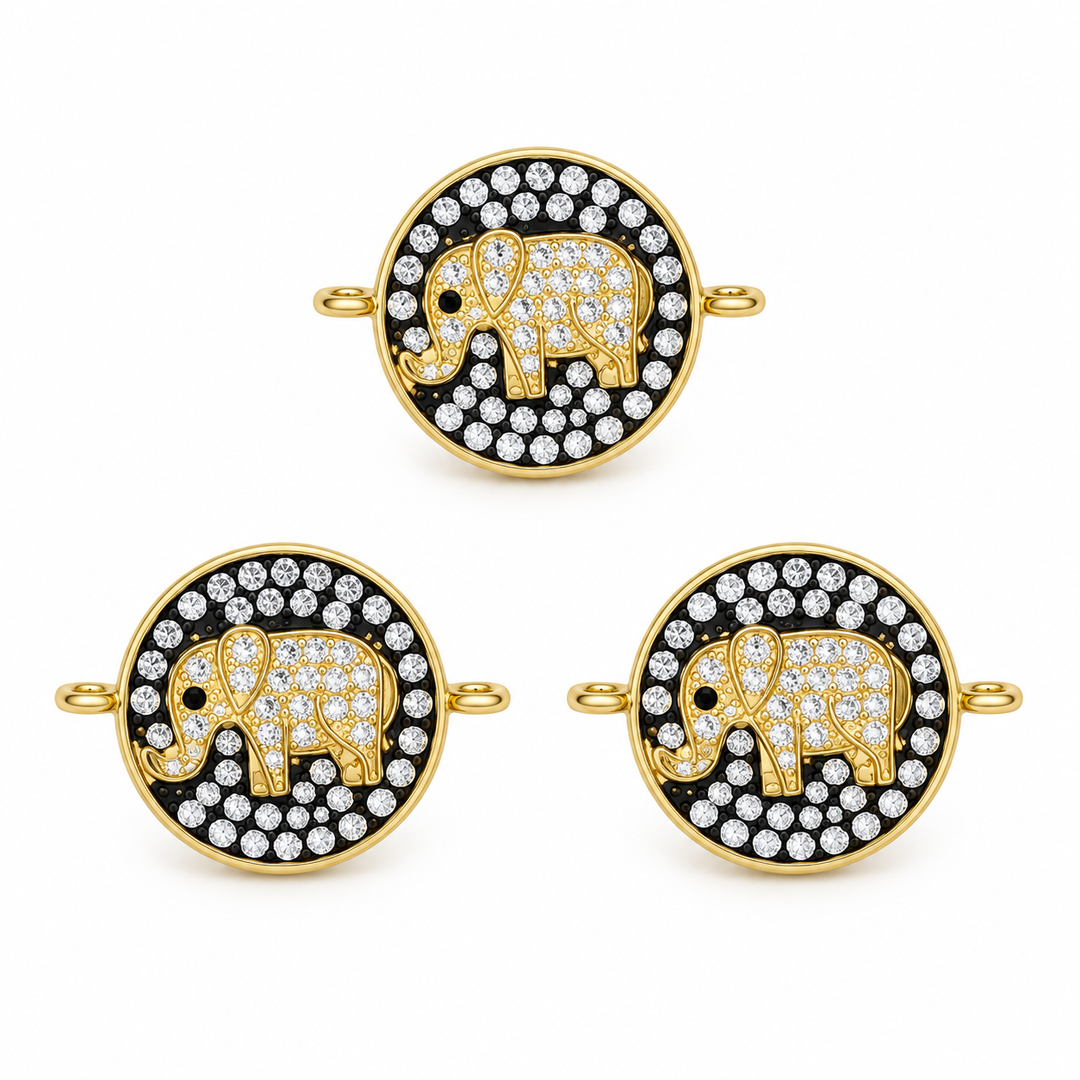 Micro Pave Elephant Connector