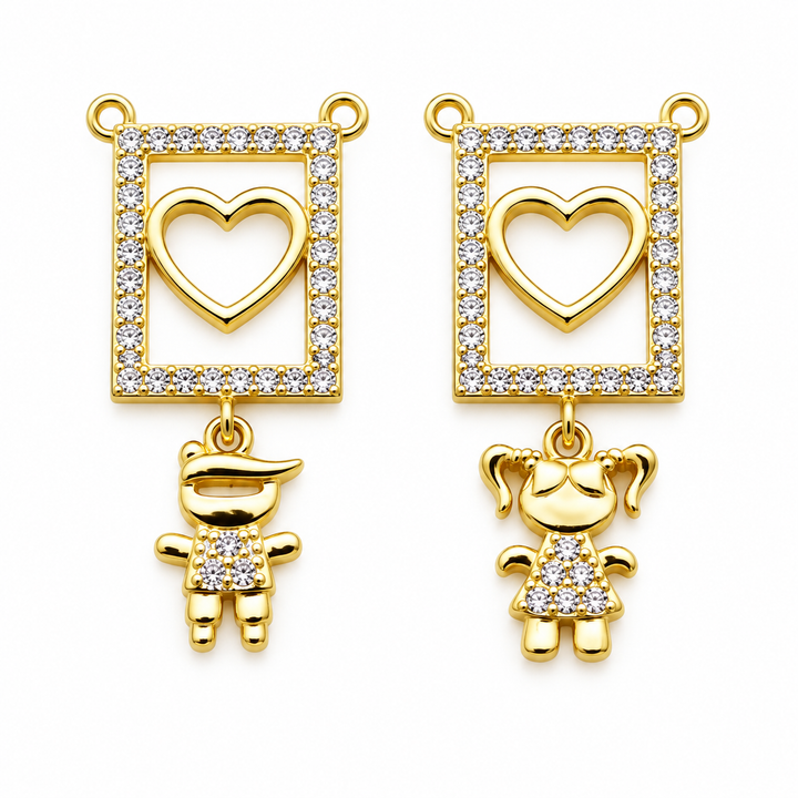 Square Heart Kid Pendant