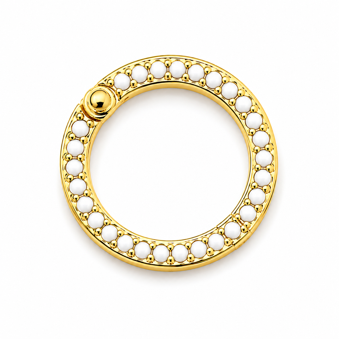 Round Micro Pave Ring Clasp