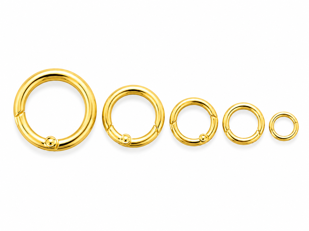 Circular Shaped Spring Gate Ring / Push Clasp