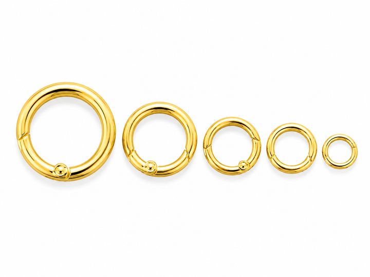 Circular Shaped Spring Gate Ring / Push Clasp