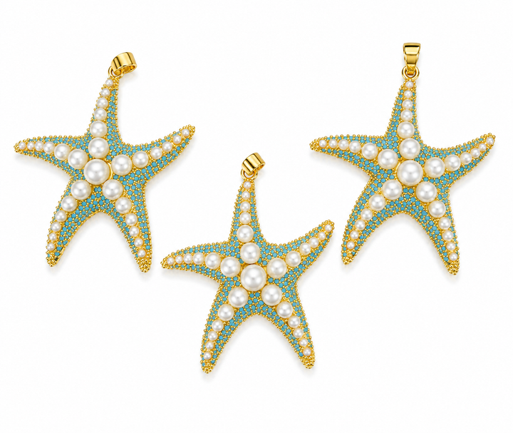 Starfish Pearl Pendant