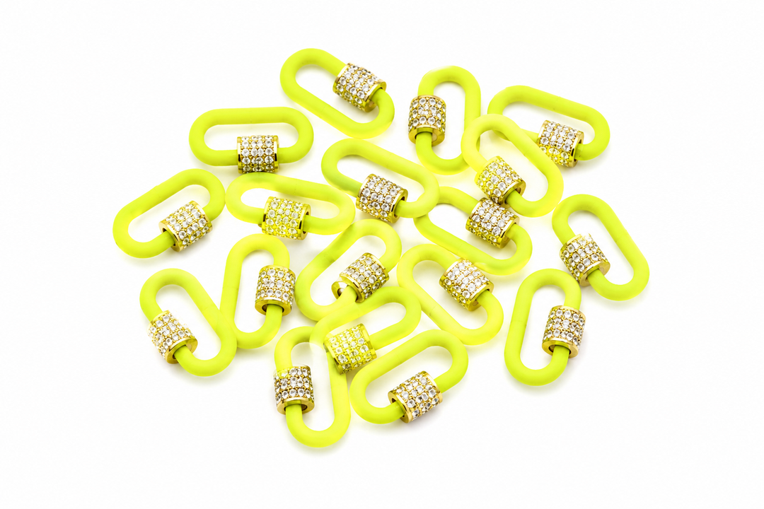 GOLD PLATED NEON COLORED PAPER CLIP CLASP