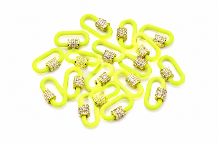 GOLD PLATED NEON COLORED PAPER CLIP CLASP