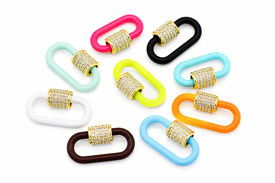 GOLD PLATED NEON COLORED PAPER CLIP CLASP