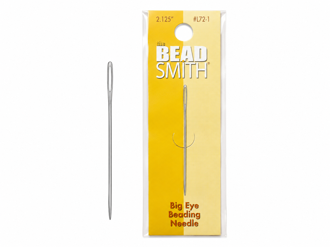 BIG EYE BEADING NEEDLES BEADSMITH 5" 2.125 INCHES DOUBLE NEEDLE