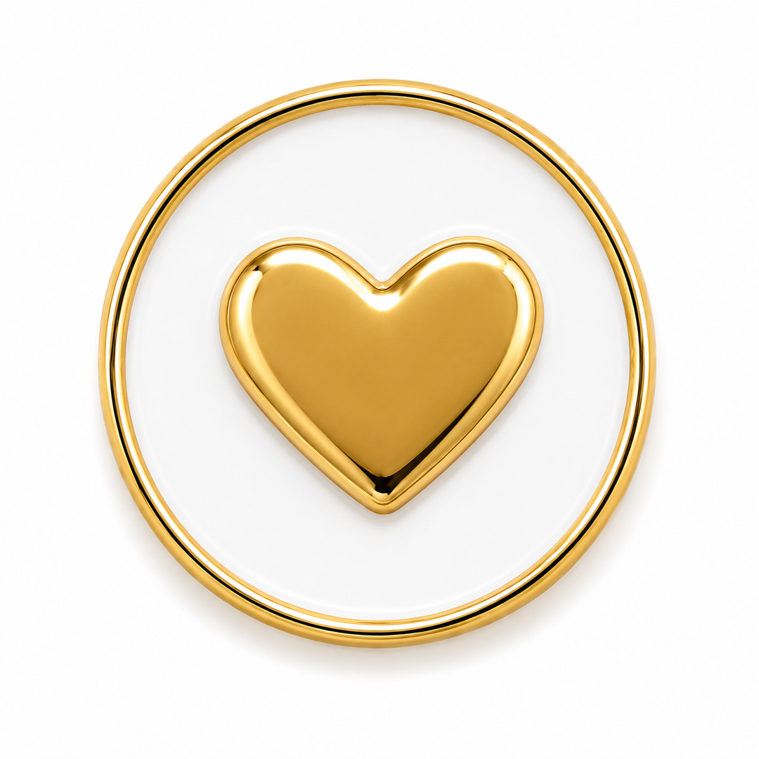 Symbol Round Spacer Charm