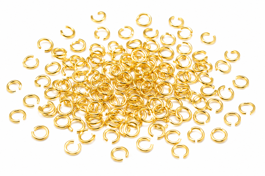 18Kt Gold Plated Open Jump Rings (2.5 grams per pack)