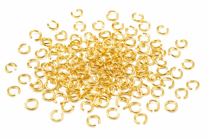 18Kt Gold Plated Open Jump Rings (2.5 grams per pack)