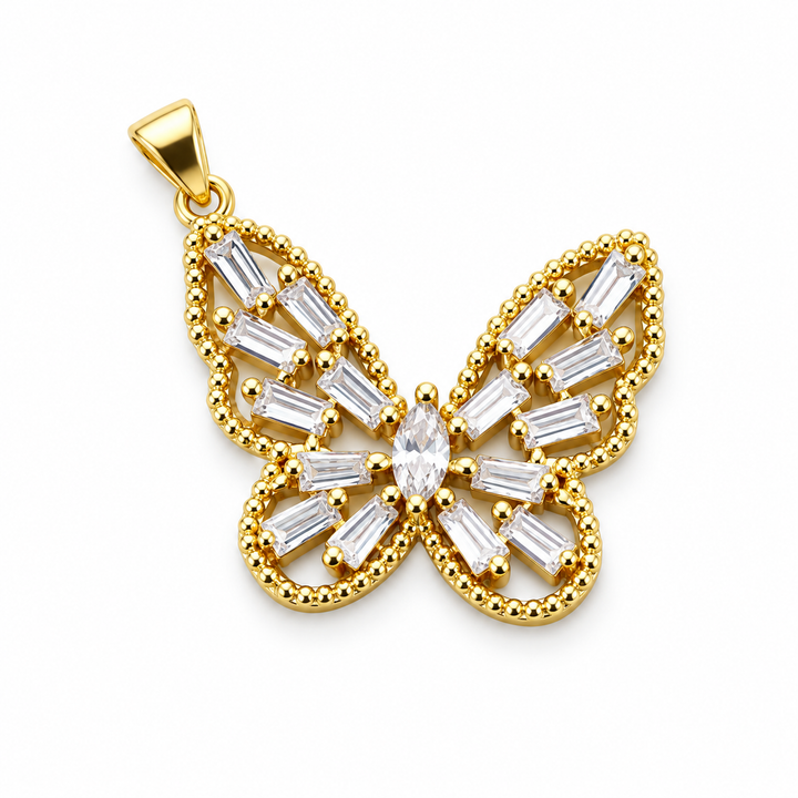 Zirconia Butterfly Pendant