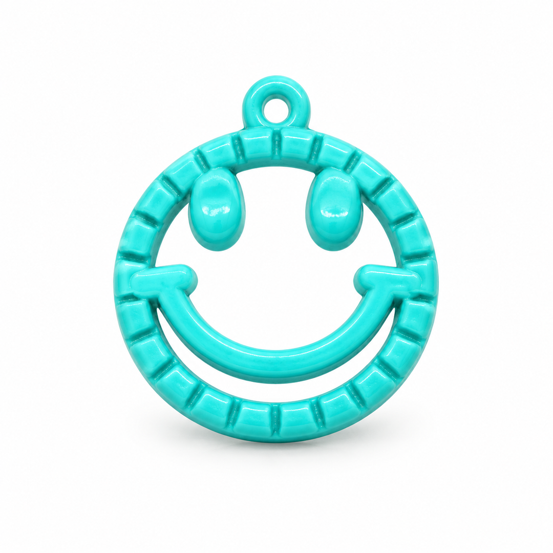Colorful Happy Face Charm