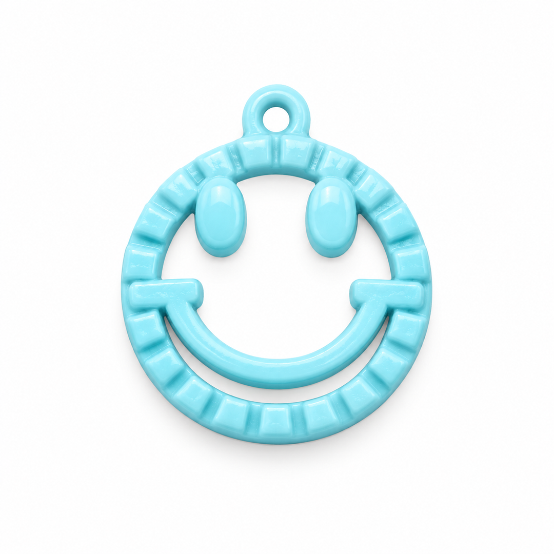 Colorful Happy Face Charm